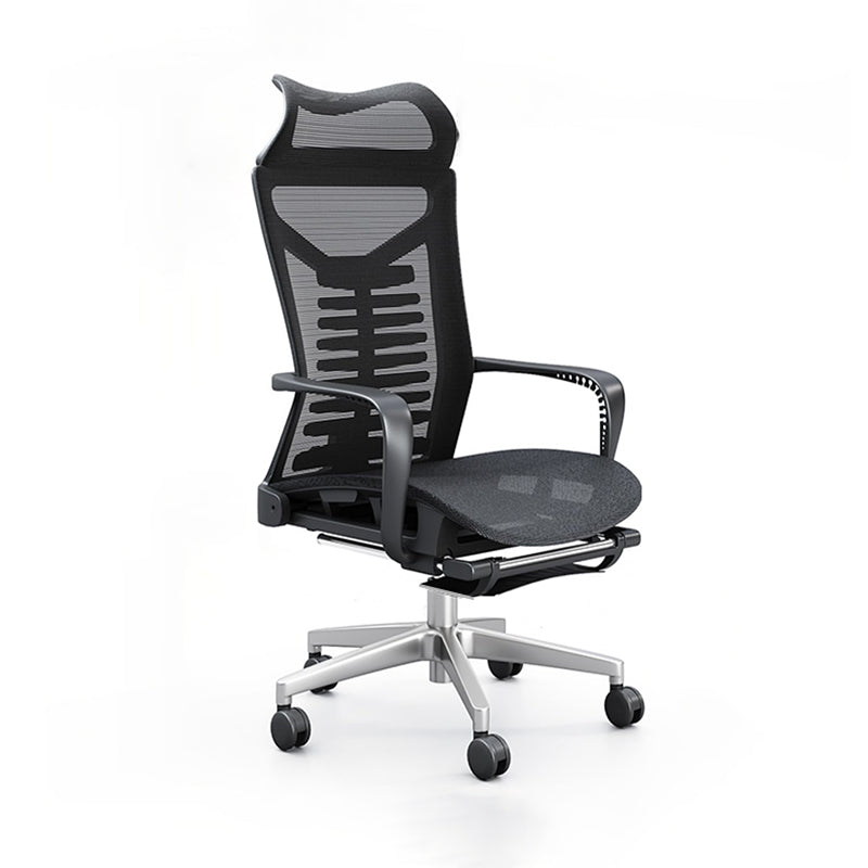 Fixed Arms Desk Chair Modern Adjustable Seat Height Ergonomic Chair with Wheels