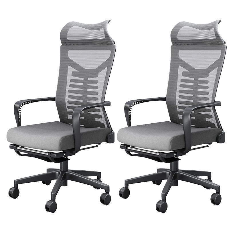 Fixed Arms Desk Chair Modern Adjustable Seat Height Ergonomic Chair with Wheels