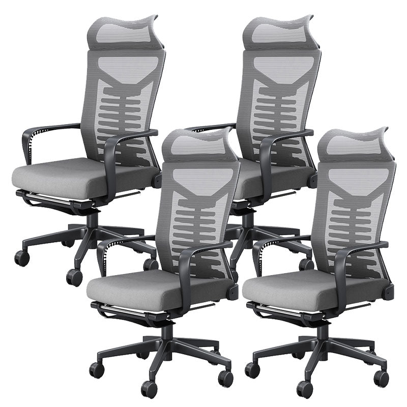 Fixed Arms Desk Chair Modern Adjustable Seat Height Ergonomic Chair with Wheels