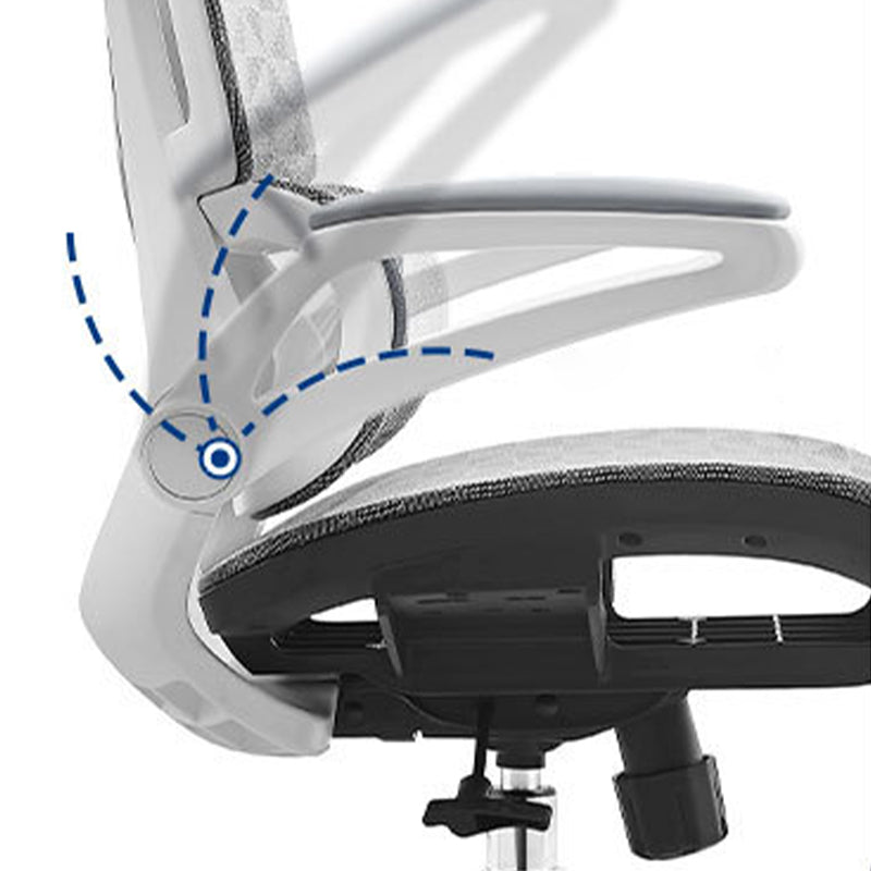 Removable Arms Desk Chair Modern Adjustable Seat Height Swivel Chair with Wheels