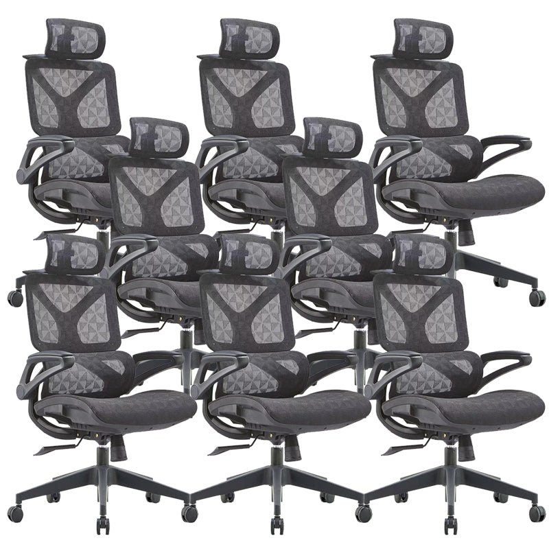 Removable Arms Desk Chair Modern Adjustable Seat Height Swivel Chair with Wheels