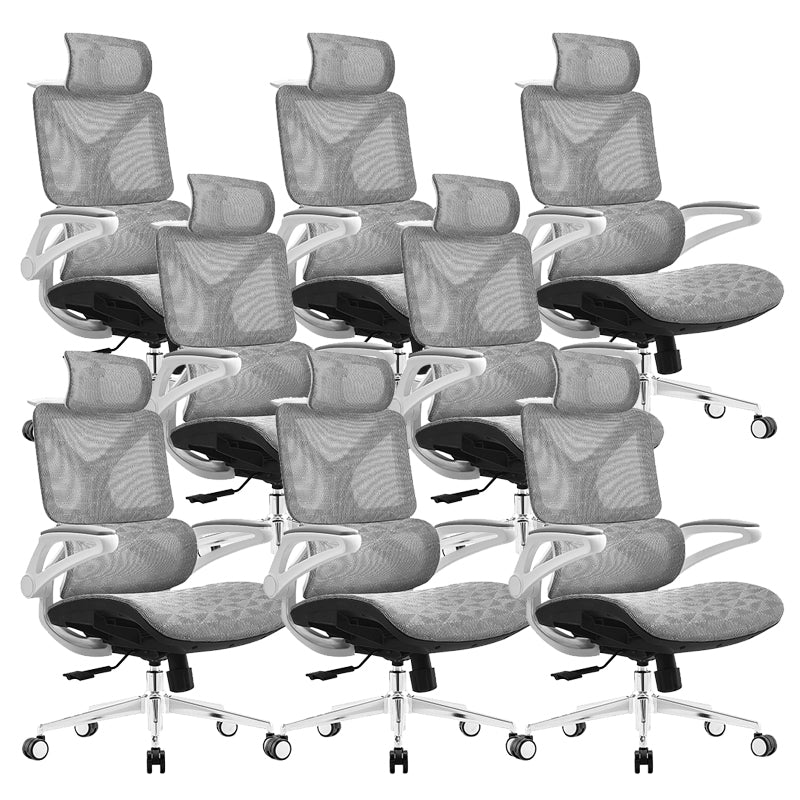 Removable Arms Desk Chair Modern Adjustable Seat Height Swivel Chair with Wheels