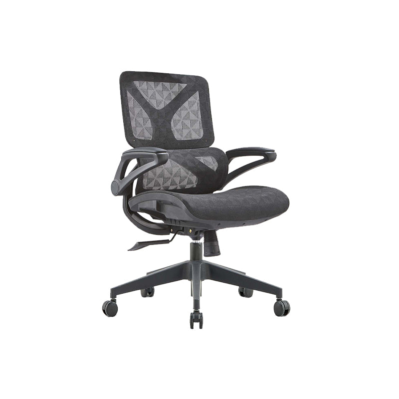 Removable Arms Desk Chair Modern Adjustable Seat Height Swivel Chair with Wheels