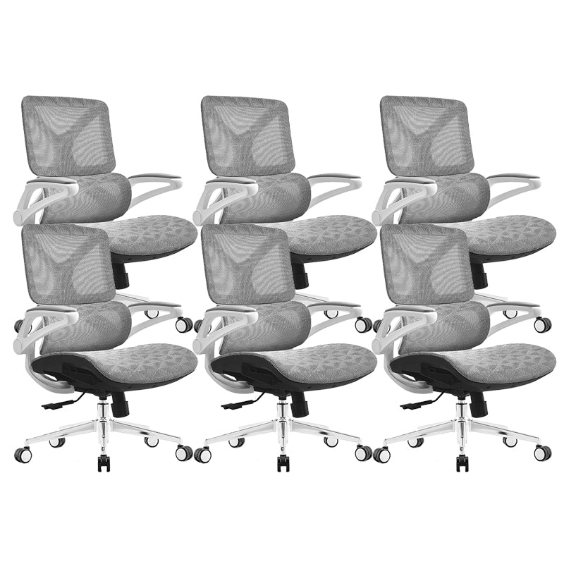 Removable Arms Desk Chair Modern Adjustable Seat Height Swivel Chair with Wheels