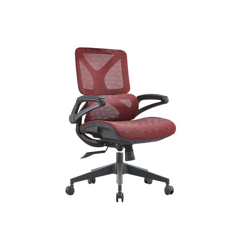 Removable Arms Desk Chair Modern Adjustable Seat Height Swivel Chair with Wheels