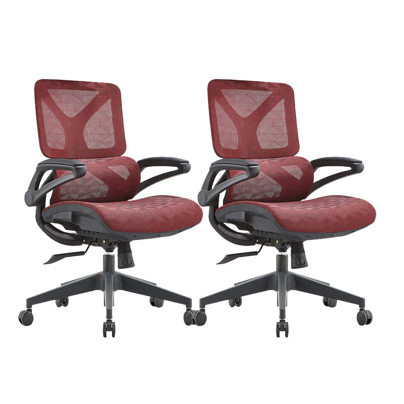 Removable Arms Desk Chair Modern Adjustable Seat Height Swivel Chair with Wheels