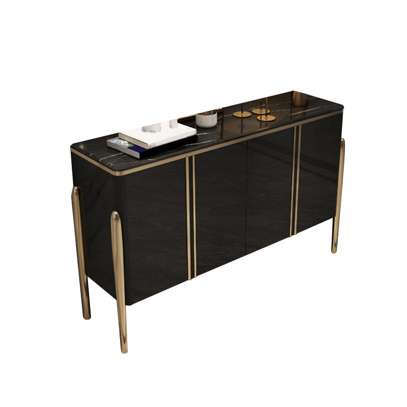 Modern and Contemporary Credenza Stone Buffet Server with Cabinets