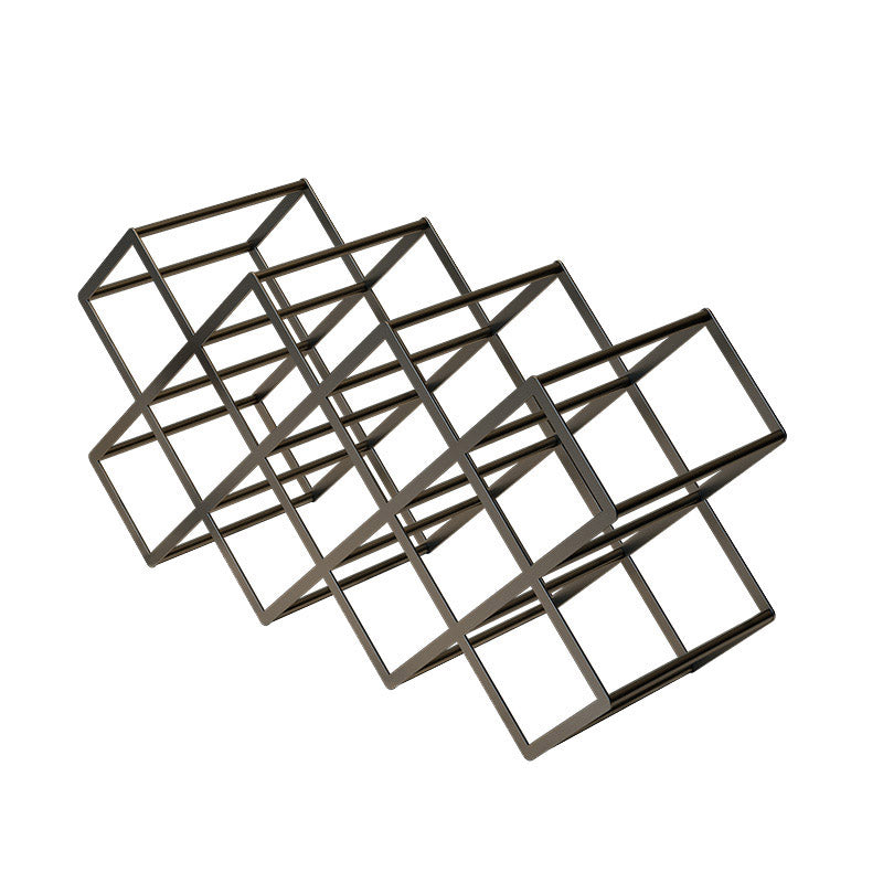 Tabletop Glam Style Wine Rack Metal Wine Bottle Rack for Living Room