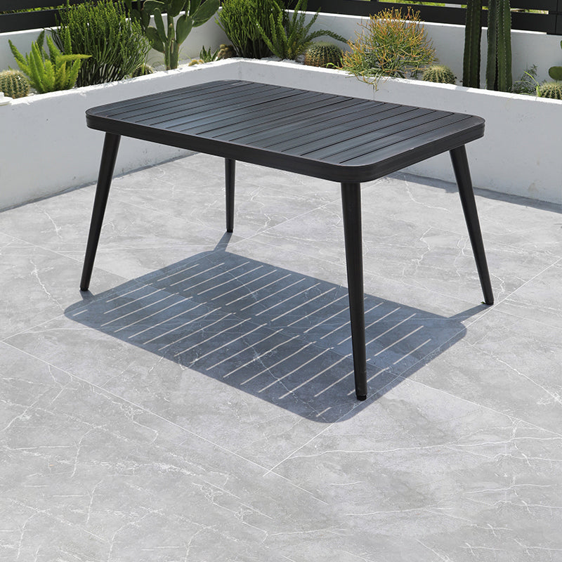 Contemporary Outdoor Aluminum Patio Table Extendable Rust Resistant Table