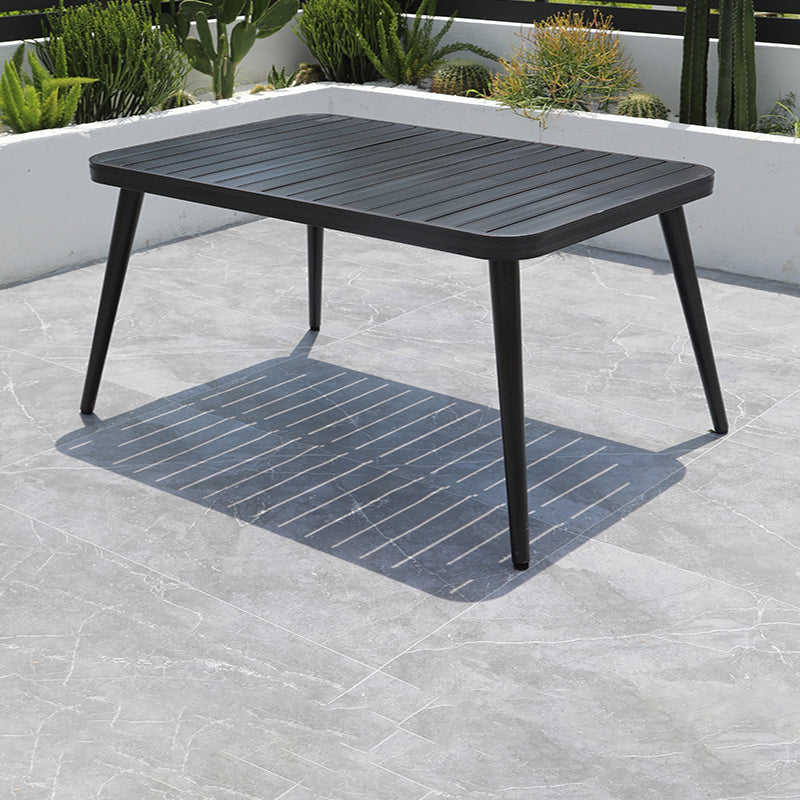 Contemporary Outdoor Aluminum Patio Table Extendable Rust Resistant Table