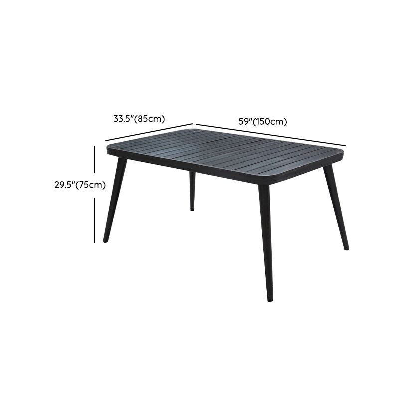 Contemporary Outdoor Aluminum Patio Table Extendable Rust Resistant Table