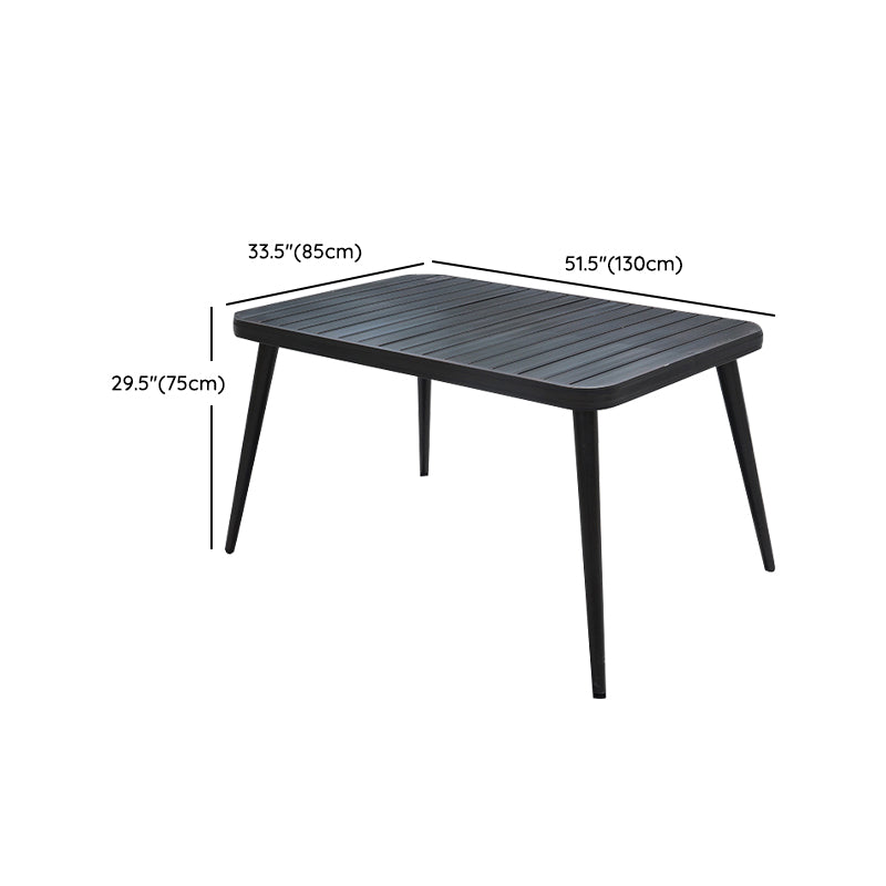 Contemporary Outdoor Aluminum Patio Table Extendable Rust Resistant Table