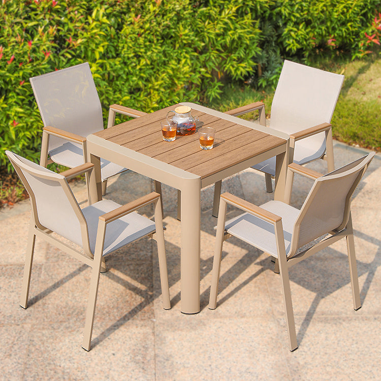 Modern Outdoor Aluminum Frame Dining Table Rectangle/Square Patio Table