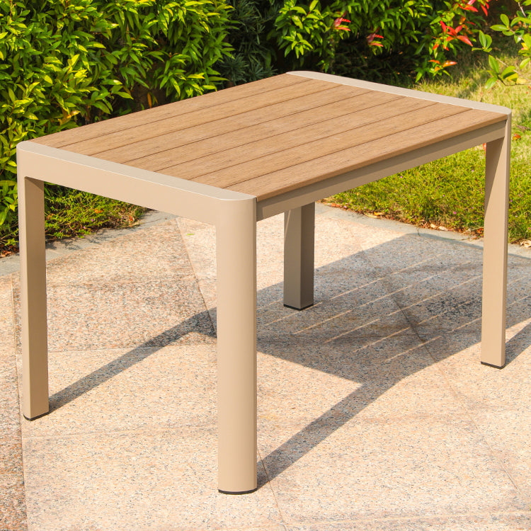 Modern Outdoor Aluminum Frame Dining Table Rectangle/Square Patio Table