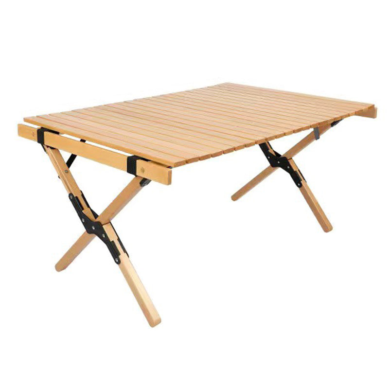 Outdoor Removable Camping Table Rectangle Beech Solid Wood Camping Table