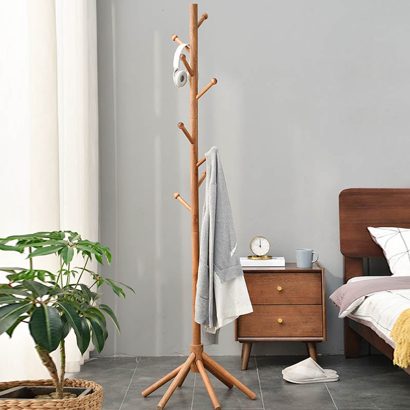 Wooden Coat Hanger Modern Style Simple Home Floor Hall Stand