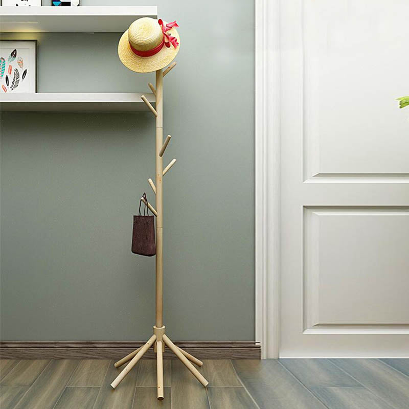 Wooden Coat Hanger Modern Style Simple Home Floor Hall Stand