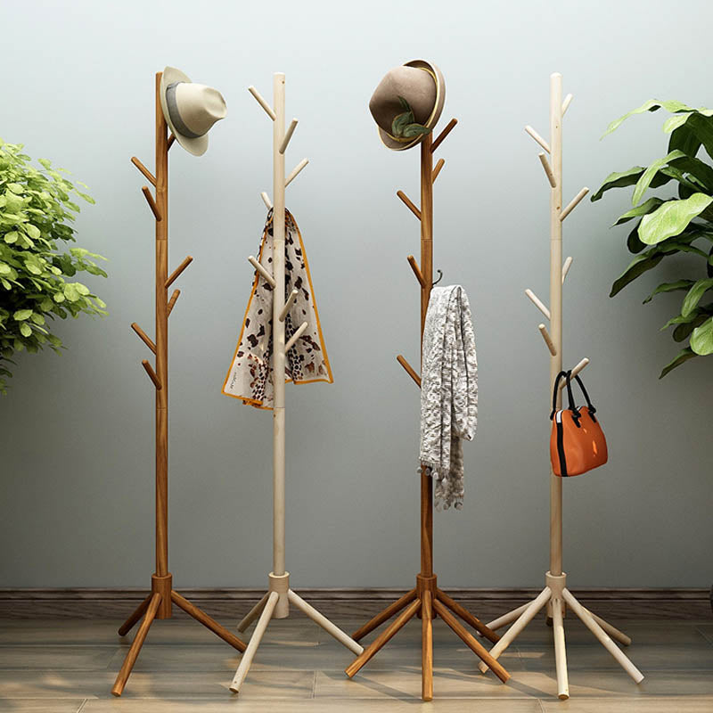 Wooden Coat Hanger Modern Style Simple Home Floor Hall Stand