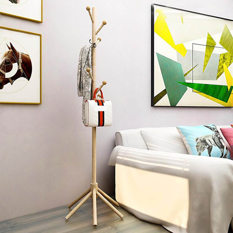 Wooden Coat Hanger Modern Style Simple Home Floor Hall Stand