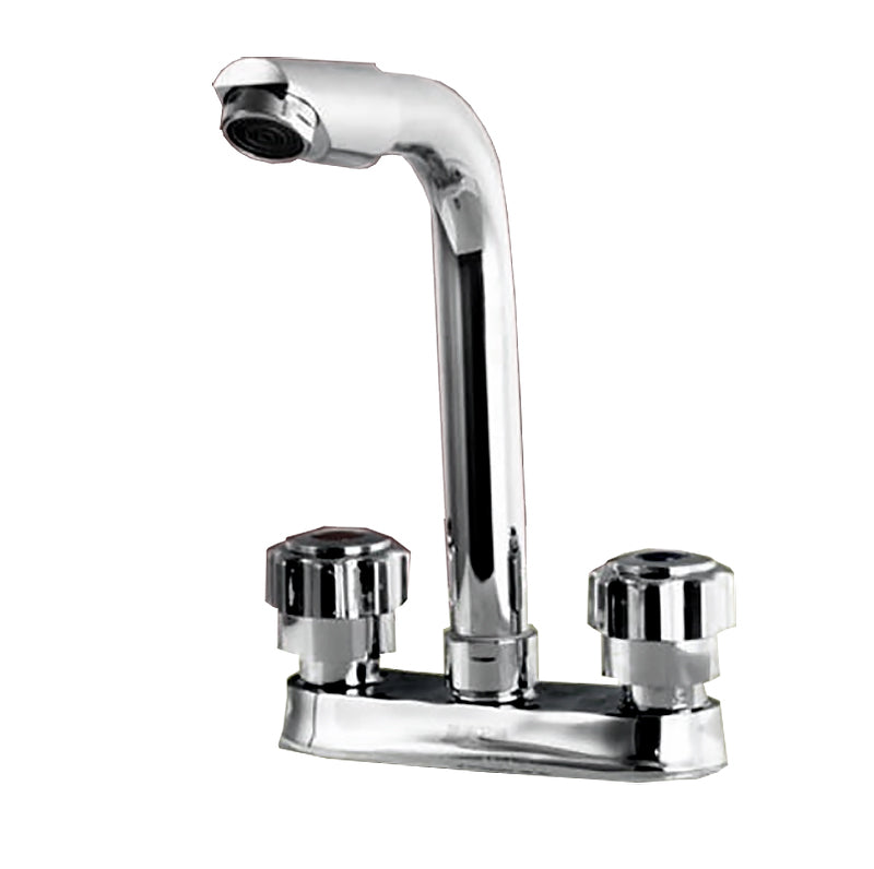 Modern Style Vessel Faucet Copper Knob Handle Low Arc Vessel Faucet