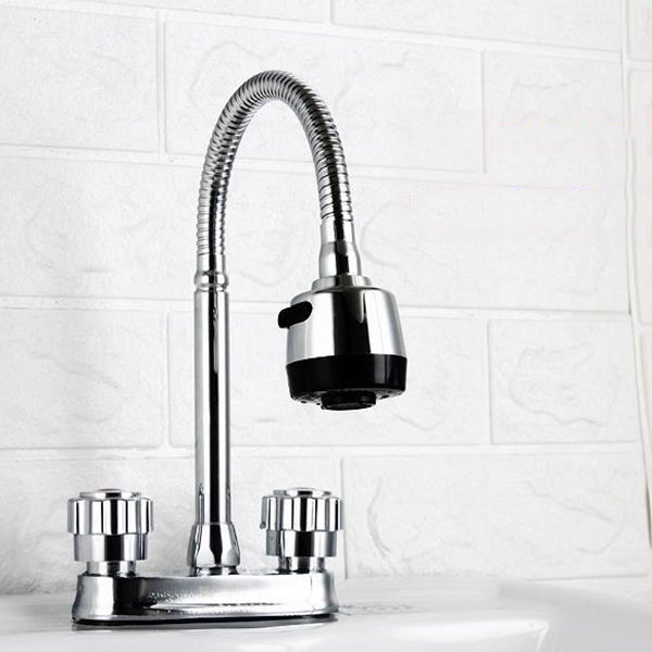 Modern Style Vessel Faucet Copper Knob Handle Low Arc Vessel Faucet