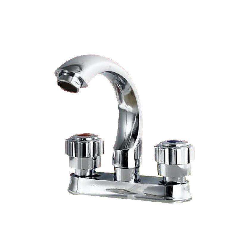 Modern Style Vessel Faucet Copper Knob Handle Low Arc Vessel Faucet