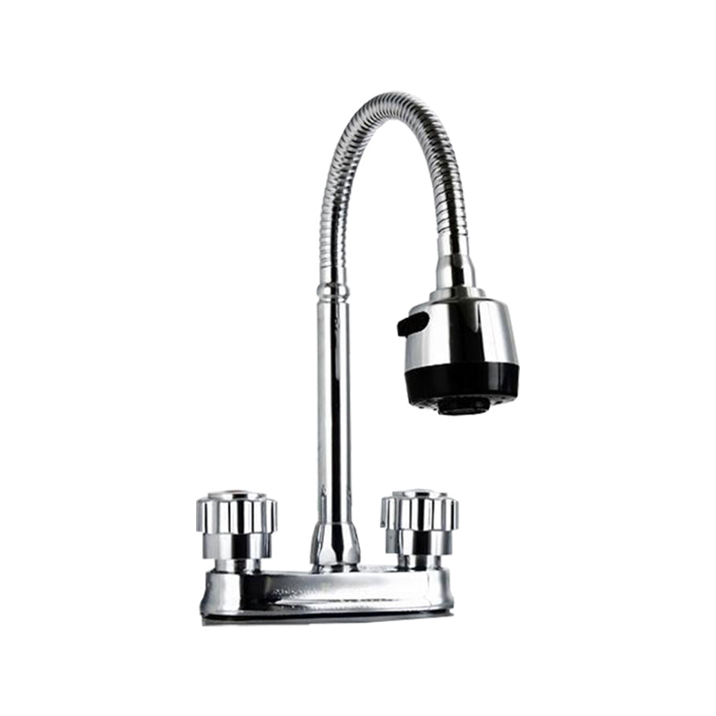 Modern Style Vessel Faucet Copper Knob Handle Low Arc Vessel Faucet