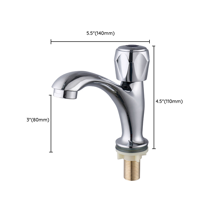 Contemporary Centerset Faucet Knob Handle Low Arc Solid Brass Faucet