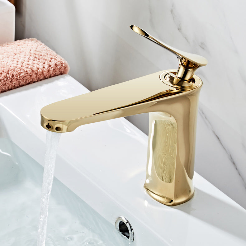 Luxury 1 Handle Sink Bathroom Faucet Circular Brass Basin Faucet with Water Hose