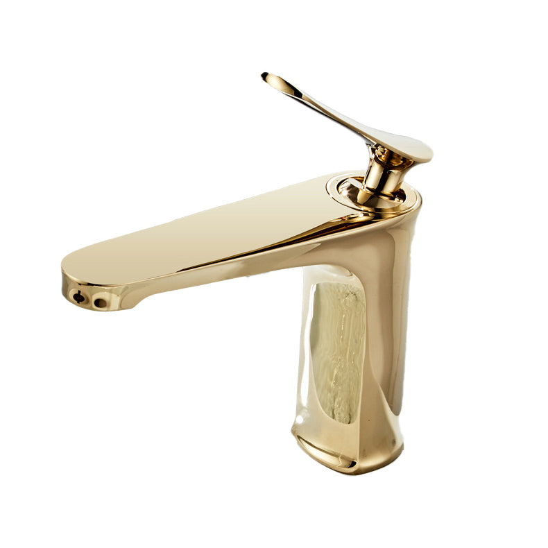 Luxury 1 Handle Sink Bathroom Faucet Circular Brass Basin Faucet with Water Hose