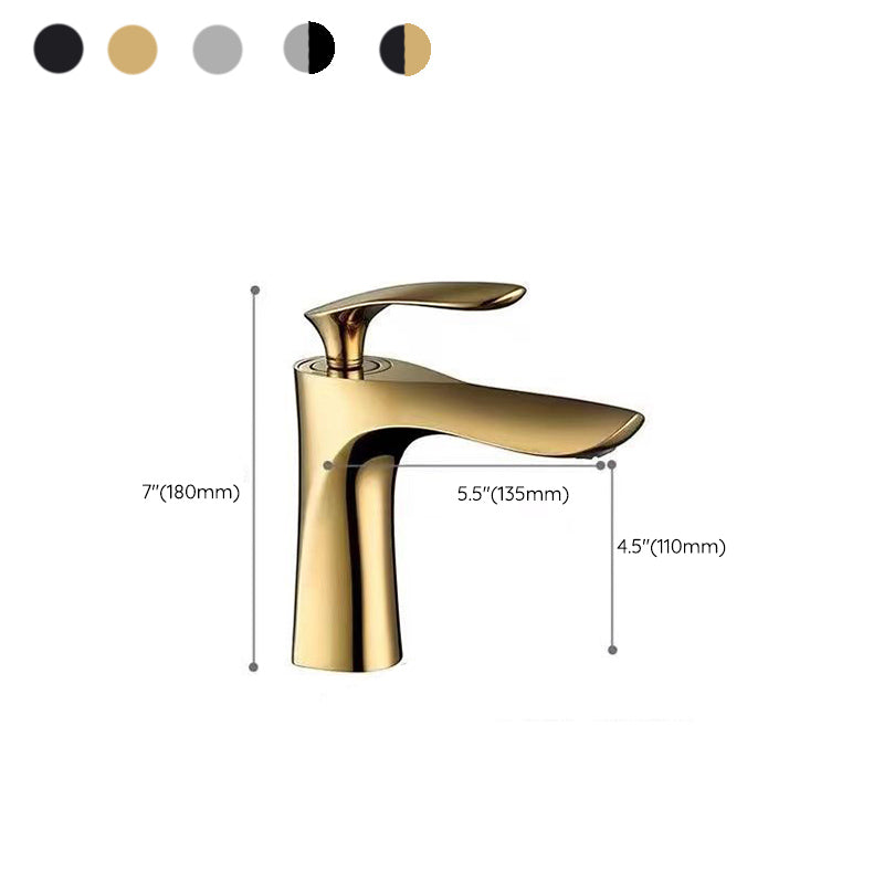 Lever Handle Vanity Sink Faucet Single Hole Basin Faucet with Water Hose