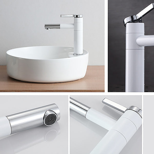 Glam Style Faucet Single Lever Handle Vessel Sink Faucet for Bathroom