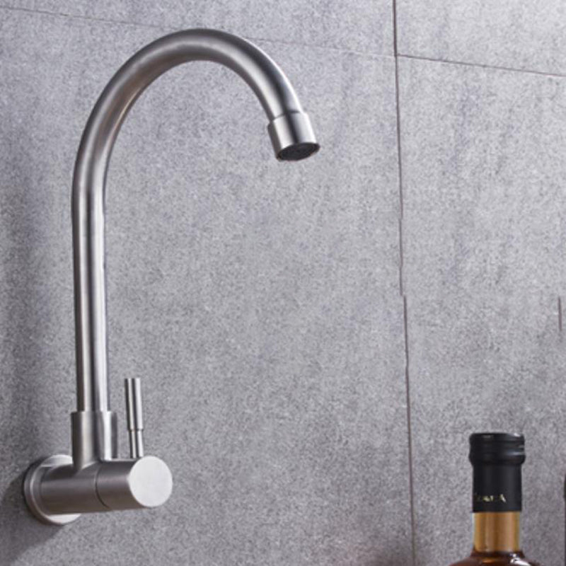 Industrial Kitchen Faucet Lever Handle Wall Mounted High Arc Faucet