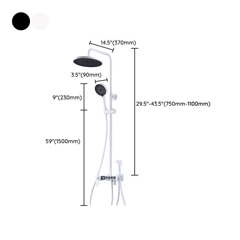 Modern Shower System Brass Handheld Shower Head Wall Mounted Shower Combo