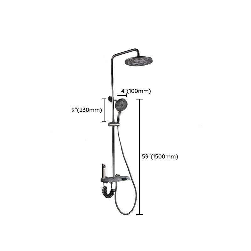 Modern Shower Head Combo Brass Thermostatic Handheld Shower Head Shower Combo