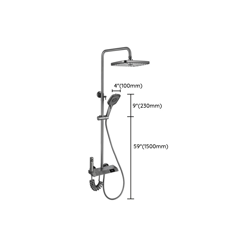 Modern Shower Head Combo Brass Thermostatic Handheld Shower Head Shower Combo