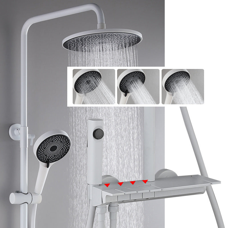 Modern Shower Head Combo Brass Handheld Shower Head Wall Mounted Shower Set