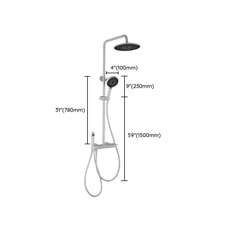 Modern Shower Head Combo Brass Handheld Shower Head Wall Mounted Shower Set