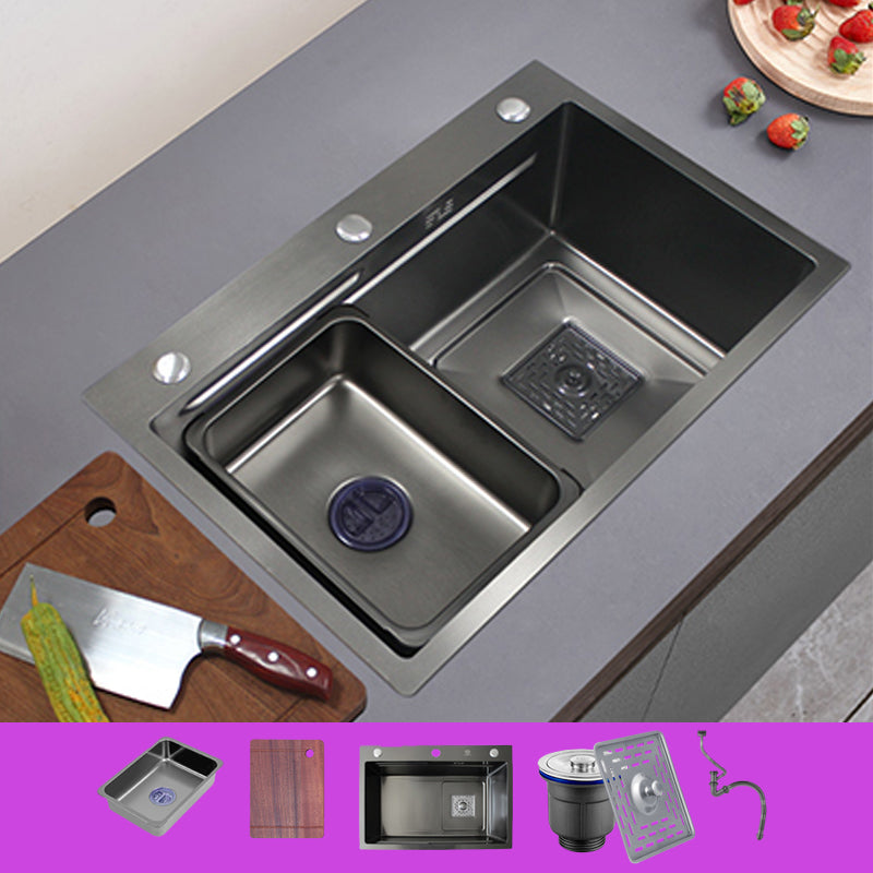 Modern Single Bowl Sink Solid Color Kitchen Sink with Drain Strainer Kit