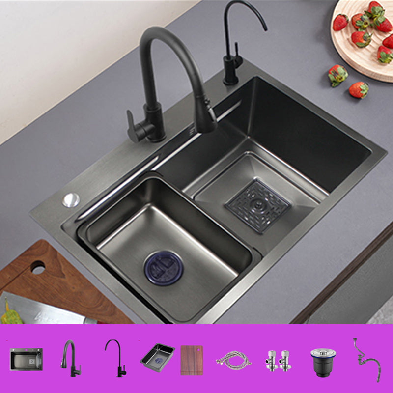 Modern Single Bowl Sink Solid Color Kitchen Sink with Drain Strainer Kit