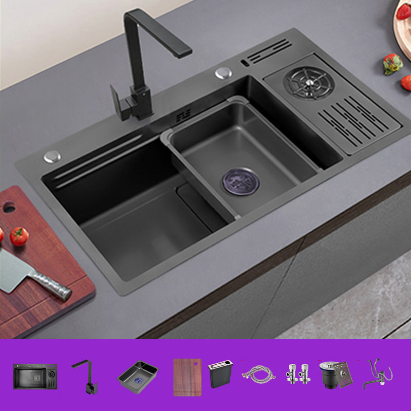 Modern Single Bowl Sink Solid Color Kitchen Sink with Drain Strainer Kit