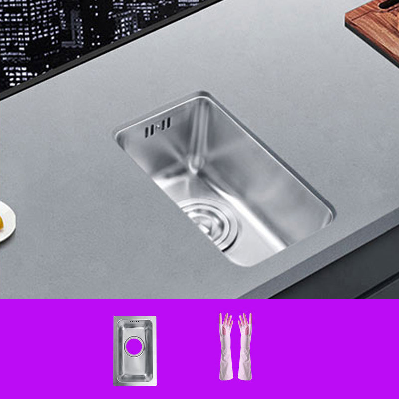 Rectangle Stainless Steel Sink Single Bowl Modern Kitchen Sink with Strainer