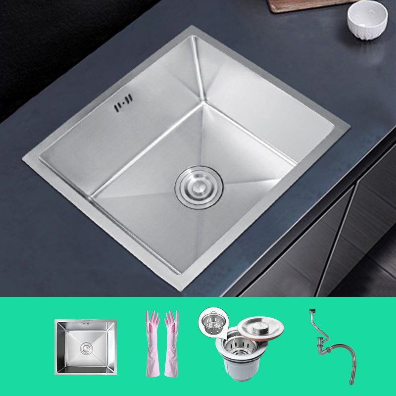 Rectangle Stainless Steel Sink Single Bowl Modern Kitchen Sink with Strainer