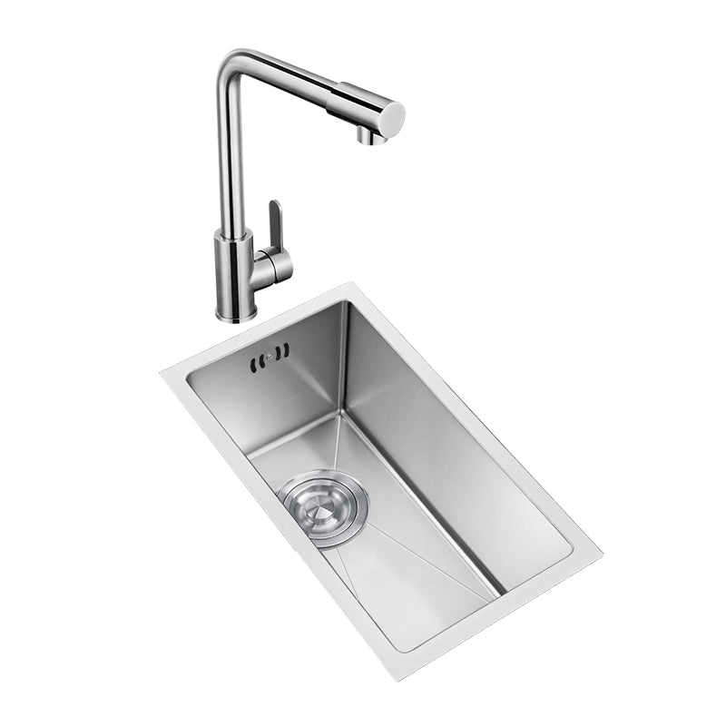 Rectangle Stainless Steel Sink Single Bowl Modern Kitchen Sink with Strainer