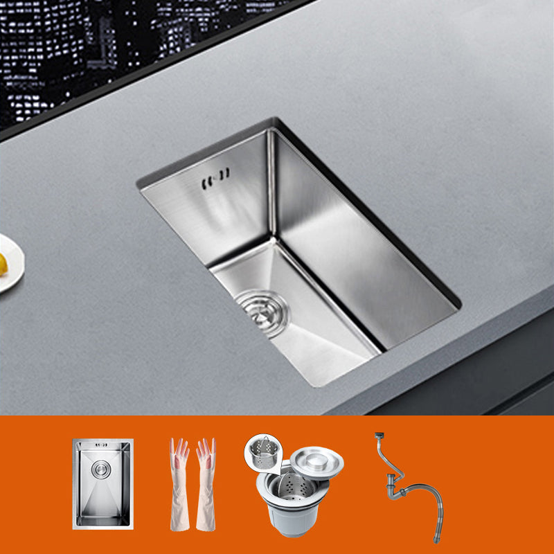 Rectangle Stainless Steel Sink Single Bowl Modern Kitchen Sink with Strainer