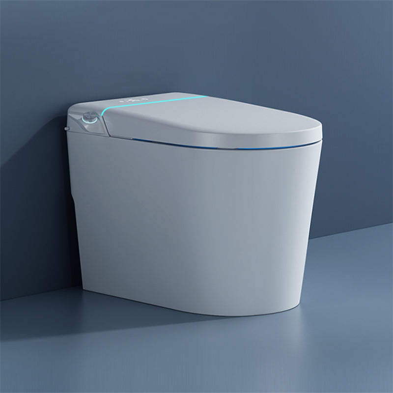 Contemporary Heated Seat Dryer Smart Toilet Elongated White Ceramic Bidet