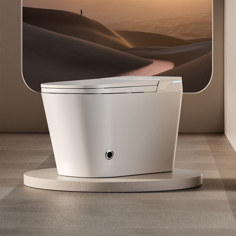 Contemporary Elongated Heated Seat Temperature Control Smart Toilet