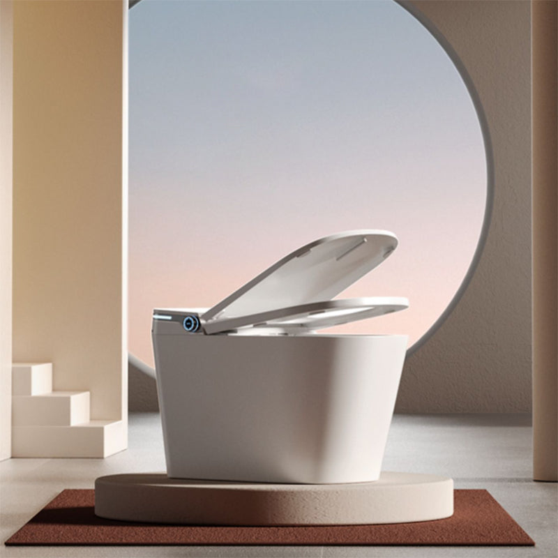 Contemporary Elongated Heated Seat Temperature Control Smart Toilet