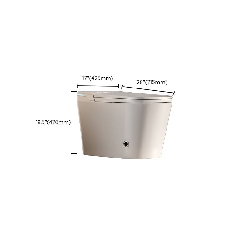 Contemporary Elongated Heated Seat Temperature Control Smart Toilet