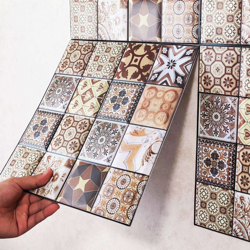 Contemporary Peel and Stick Tile Mosaic Tile Peel and Stick Wall Tile